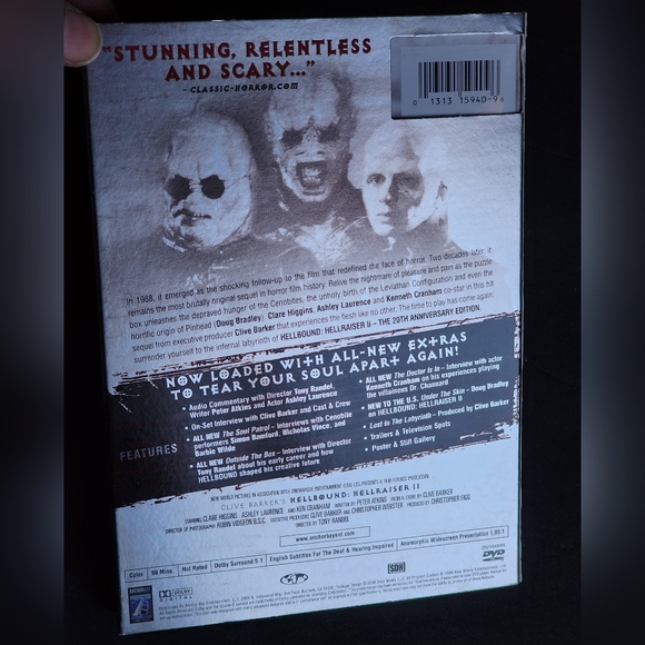 Achor Bay Hellbound Hellraiser 2 DVD w/Slipcover and poster Out of Print - Picture 3 of 8